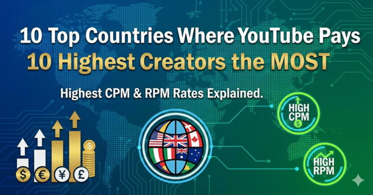 10 Top Countries Where YouTube Pays Creators the Most (Highest CPM & RPM Rates Explained)