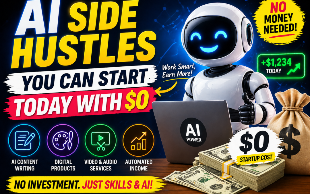 AI Side Hustles You Can Start Today with $0′